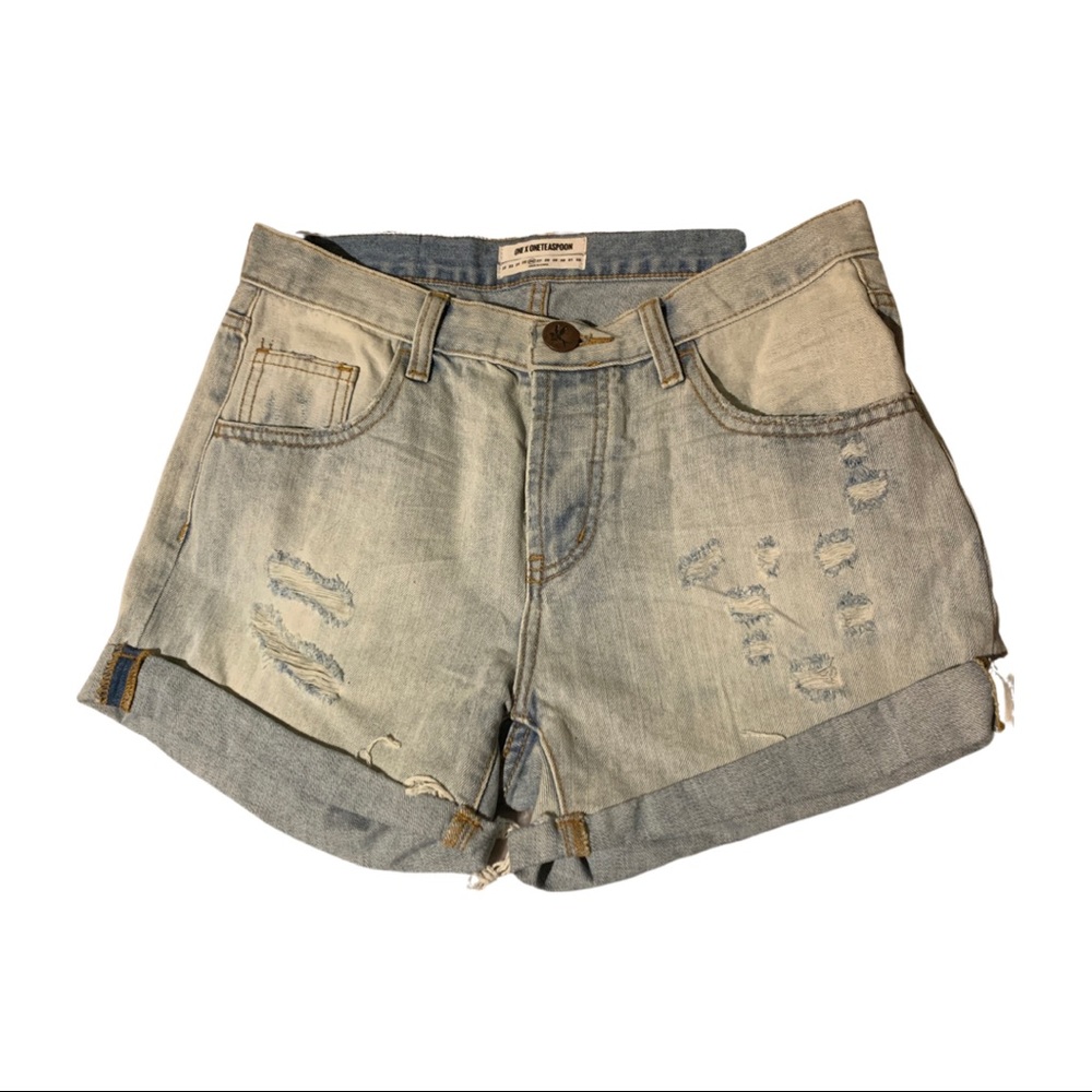 One X One Teaspoon Chargers denim shorts. NWOT